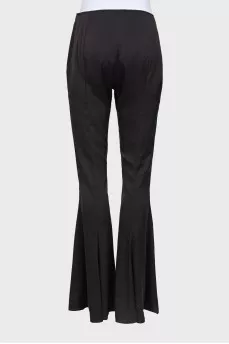 Black flared trousers