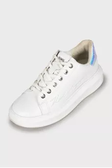Lace-up leather sneakers