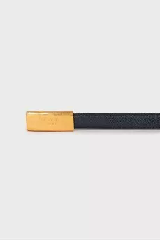 Dark blue belt with golden buckle