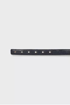 Dark blue belt with golden buckle