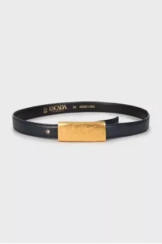 Dark blue belt with golden buckle
