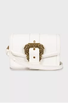 White bag with golden hardware