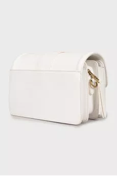 White bag with golden hardware