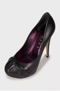 Black etched shoes