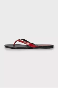 Red flip flops