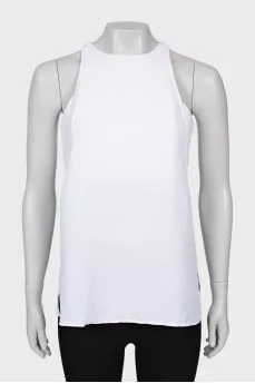White tank top with slits