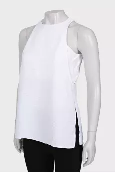 White tank top with slits