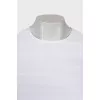 White T-shirt with draped sleeves