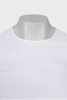 White T-shirt with draped sleeves