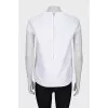 White T-shirt with draped sleeves