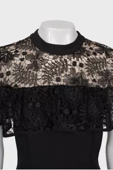 Black dress with lace top