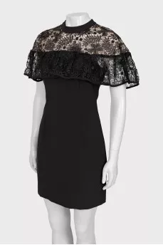 Black dress with lace top