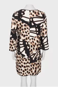 V-neck print dress