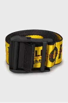 Textile belt with brand logo