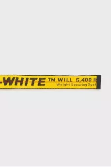 Textile belt with brand logo