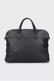 Black briefcase bag with decor