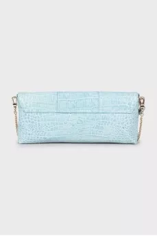 Embossed leather clutch