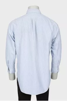 Men's striped shirt with brand logo