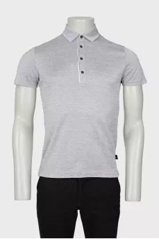 Men's gray polo shirt