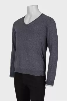 Men's V-neck jumper
