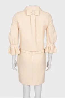 Texture suit with skirt