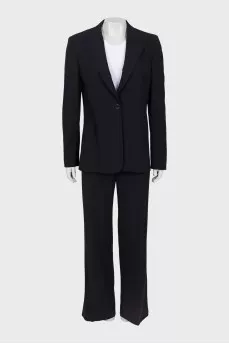 Navy blue wool suit