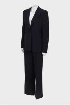 Navy blue wool suit