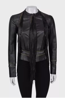 Black fringe jacket