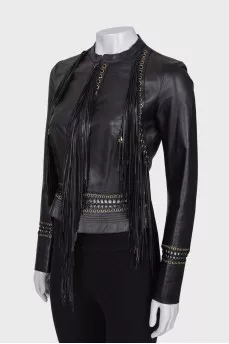 Black fringe jacket