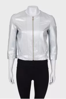 Silver cropped jacket