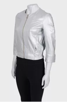 Silver cropped jacket