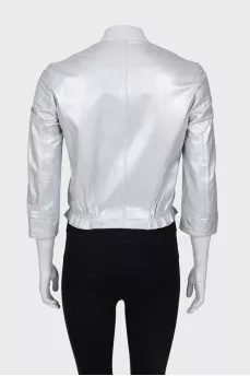 Silver cropped jacket