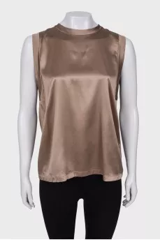 Satin long top