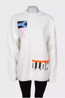 Long sweatshirt with tag