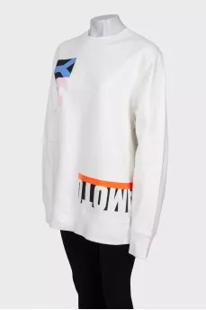 Long sweatshirt with tag