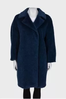 Blue wool coat