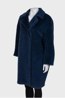 Blue wool coat
