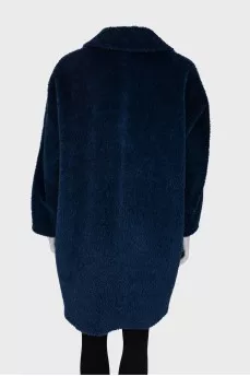 Blue wool coat