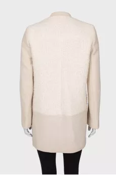 Beige zip coat