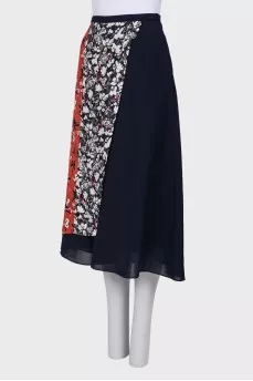 Floral print combo skirt