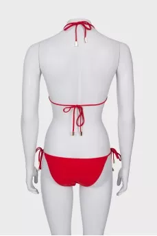 Red swimsuit with tag