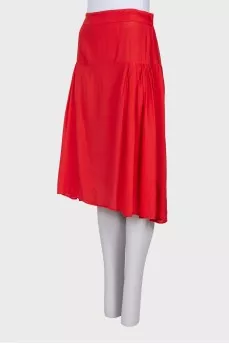 Red loose fitting skirt