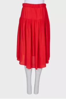 Red loose fitting skirt