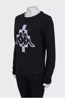 Black sweatshirt with embroidered logo