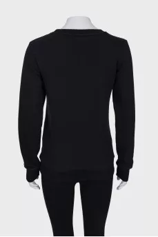 Black sweatshirt with embroidered logo