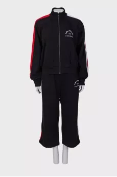 Black tracksuit with tag