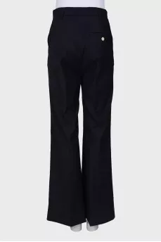 Navy blue palazzo trousers
