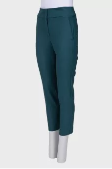 Turquoise pants with pockets