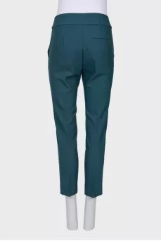 Turquoise pants with pockets
