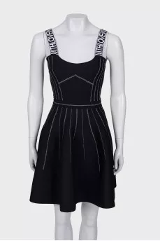 Black and white dress with tag